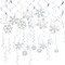Christmas Snowflake Swirl Decorations for Holiday Party Decor (Silver, 30 Pack)